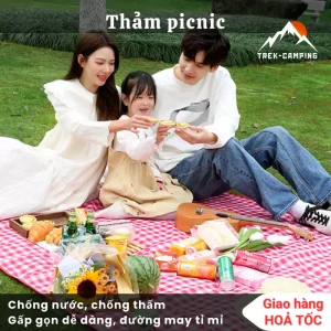 Thảm Picnic Gấp Gọn Chống Nước 22m - Đồ Dùng Du Lịch Dã Ngoại, Trải Nghiệm Cắm Trại Tuyệt Vời cùng Trek Camping
