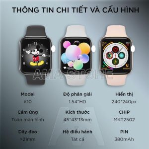 Đồng Hồ Thông Minh Smartwatch K10